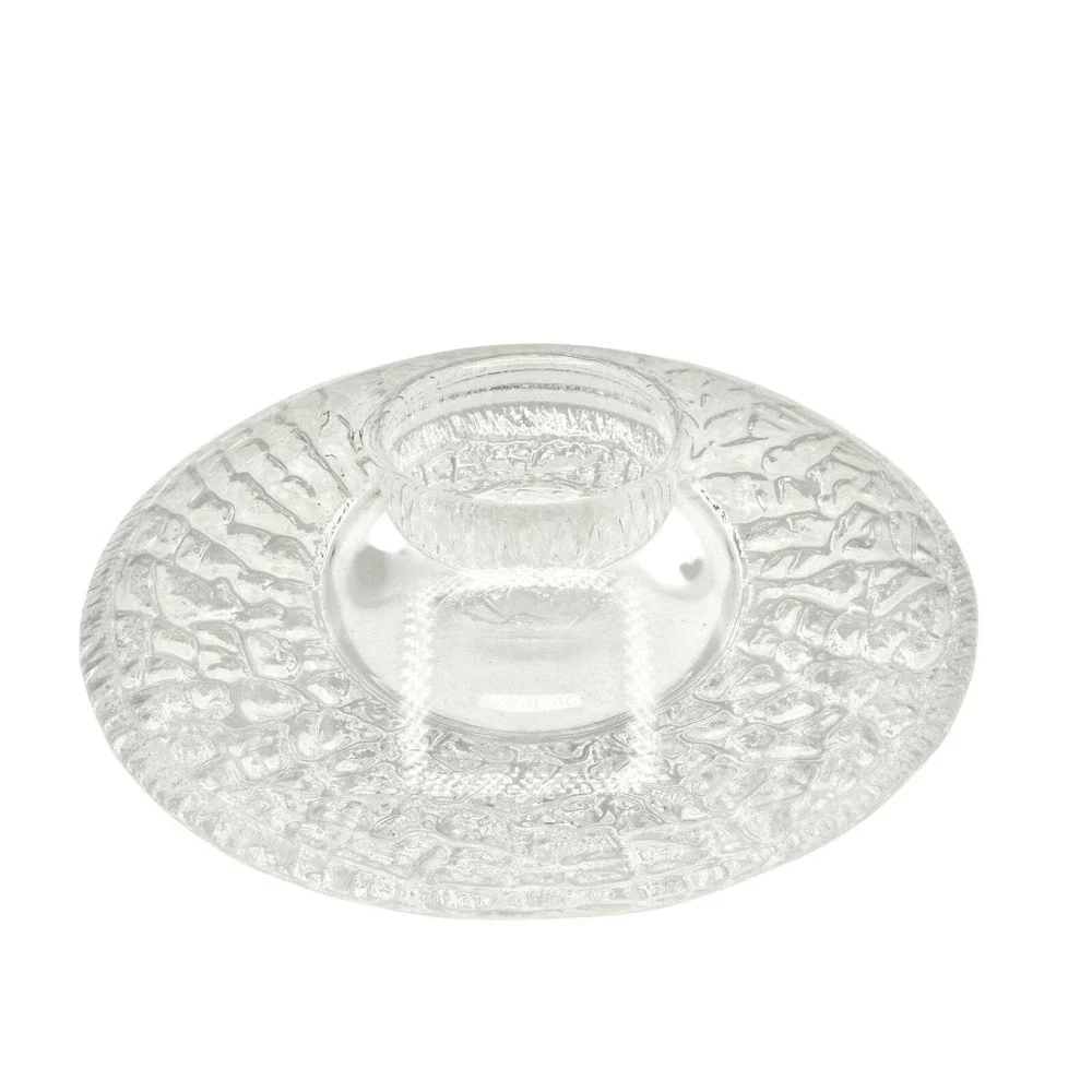 Vintage Orrefors Swedish Art Glass Candle Holder • Scandinavian Crystal Decor 5